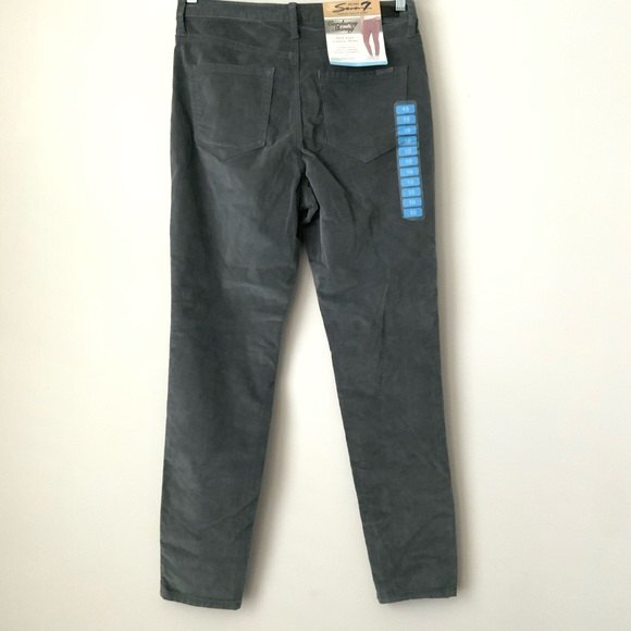 Seven7 Corduroy Pants Grey Ultra High Rise Skinny 10 - Picture 2 of 8